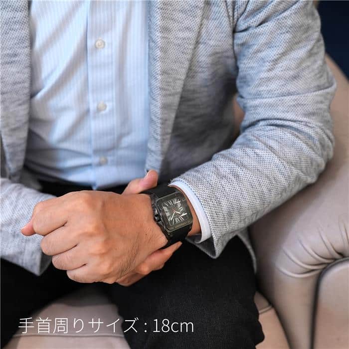 中古)CARTIER カルティエ サントス 100 LM カーボンウォッチ WSSA0006