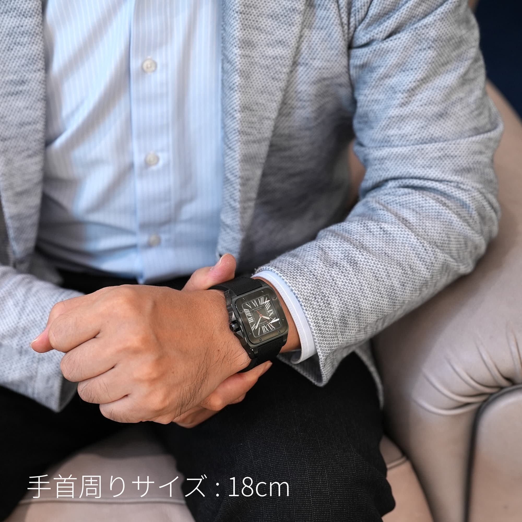 中古)CARTIER カルティエ サントス 100 LM カーボンウォッチ WSSA0006