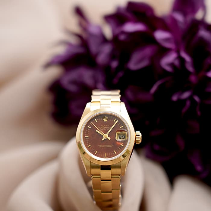 中古 ロレックス ROLEX 69168 75番台(1982年頃製造) ブラウン レディース 腕時計 ROLEX - 中古 ロレックス ROLEX 69168 75番台(1982年頃製造) ブラウン