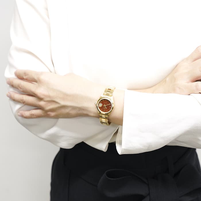 中古 ロレックス ROLEX 69168 75番台(1982年頃製造) ブラウン レディース 腕時計 ROLEX - 中古 ロレックス ROLEX 69168 75番台(1982年頃製造) ブラウン