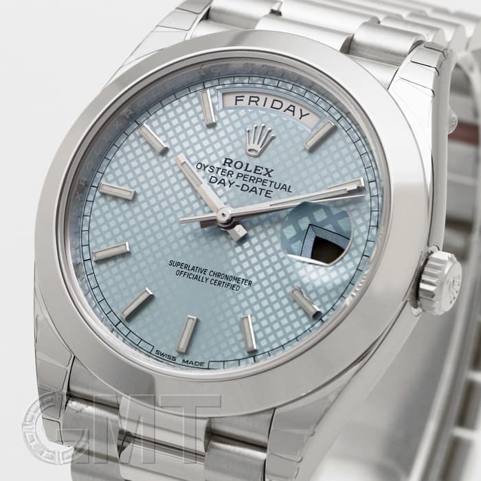 新品)ROLEX ロレックス デイデイト 40 228206 アイスブルー 斜め格子