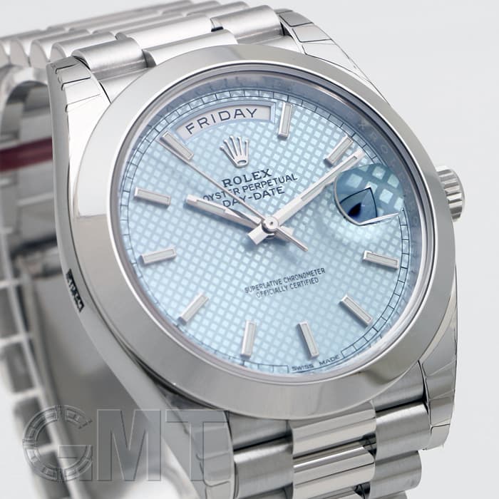 新品)ROLEX ロレックス デイデイト 40 228206 アイスブルー 斜め格子