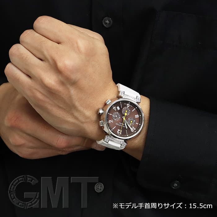 中古)LOUIS VUITTON ルイ・ヴィトン タンブール クロノグラフ