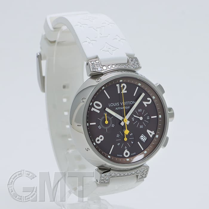 LOUIS VUITTON ルイ・ヴィトン/タンブールラグダイヤクォーツデイト/ヴェルニレザー/Q121T/SE8***/Aランク/89【中古】 中古)LOUIS VUITTON ルイ・ヴィトン タンブール クロノグラフ