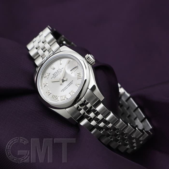 シルバーチェーンブレスレット トグルクラスプ付き 中古)ROLEX ロレックス デイトジャスト 179160 シルバー ジュビリー