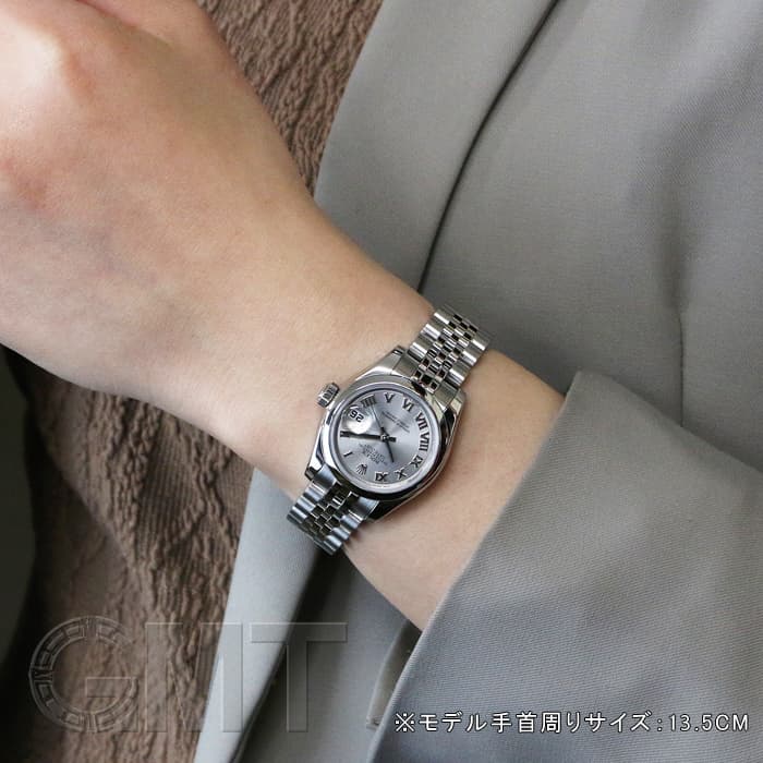 シルバーチェーンブレスレット トグルクラスプ付き 中古)ROLEX ロレックス デイトジャスト 179160 シルバー ジュビリー