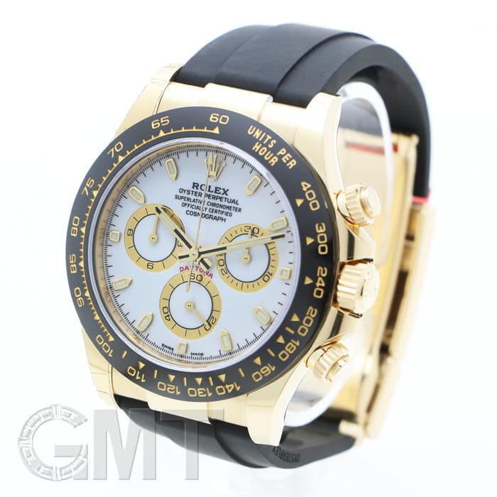 ROLEX オイスターフレックス 21mm Dサイズ デイトナ対応 新品)ROLEX ロレックス デイトナ 116518LN ホワイト イエローゴールド