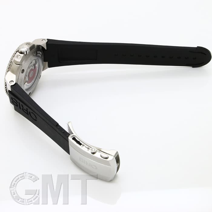 新品)ORIS オリス アクイス デイト グレー/グリーンベゼル ラバー 733