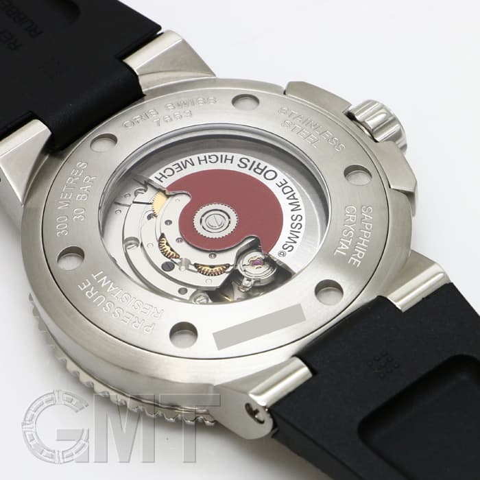 新品)ORIS オリス アクイス デイト グレー/グリーンベゼル ラバー 733