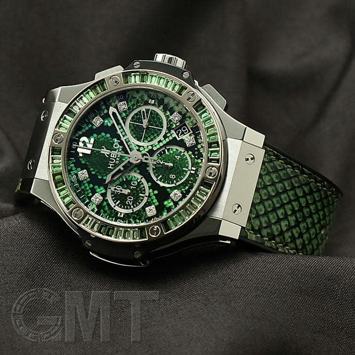 中古)HUBLOT ウブロ ビッグバン ボアバン グリーン 41mm 341.SX.7817