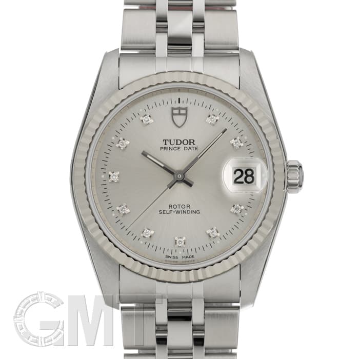 新品)TUDOR チューダー プリンス デイト M74034 シルバー 10Pダイヤ