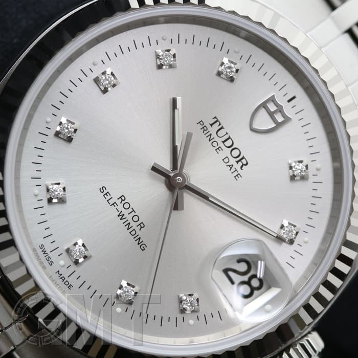 チュードル　プリンスデイト　タイガー 新品)TUDOR チューダー プリンス デイト M74034 シルバー 10Pダイヤ