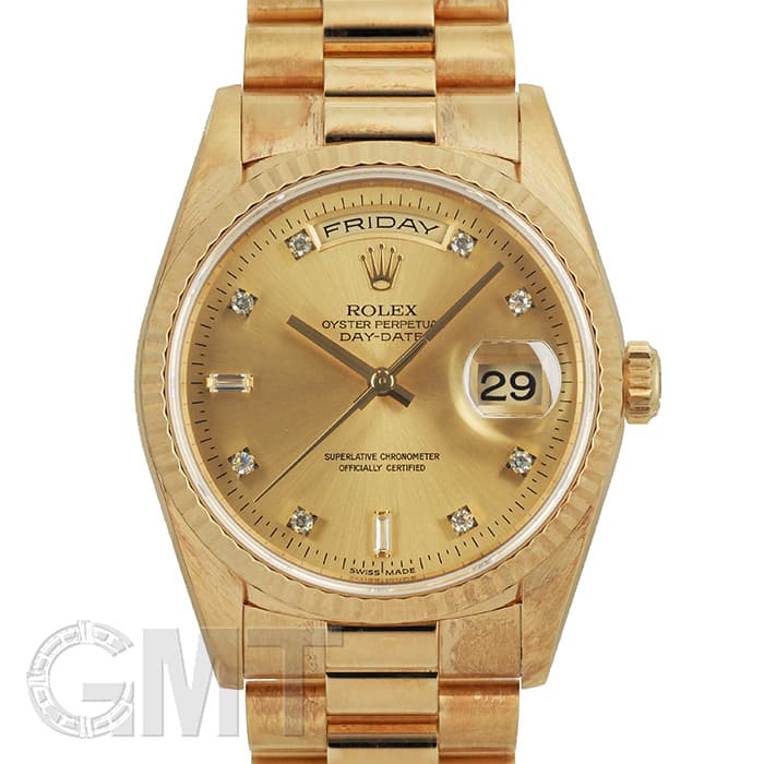 Rolex ロレックス　18238A コマ 中古)ROLEX ロレックス デイデイト 18238A シャンパン T番（商品ID