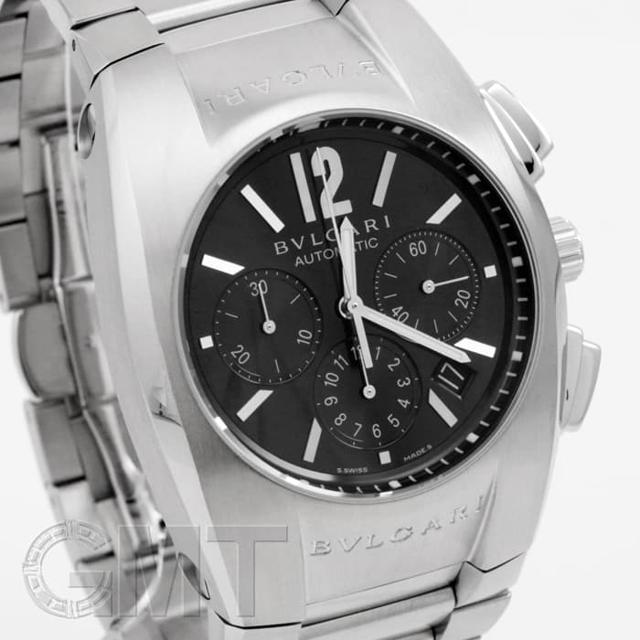 中古)BVLGARI ブルガリ エルゴン クロノグラフ ブラック EG40BSSDCH