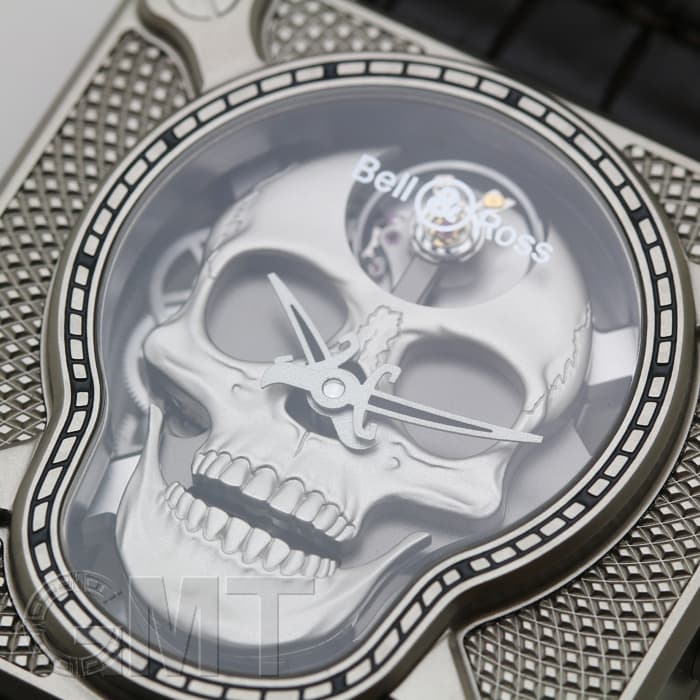 新品)BELL & ROSS ベル&ロス BR ラフィング スカル BR01-SKULL-SK-ST