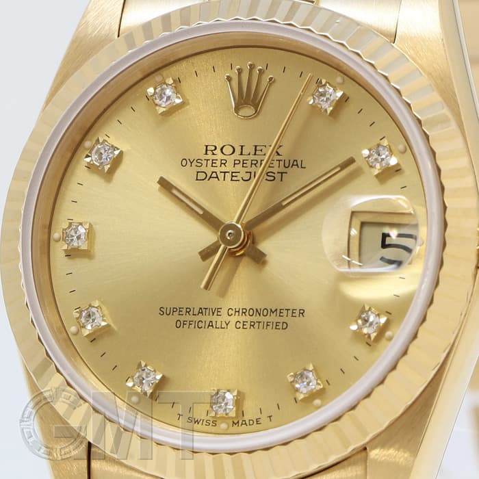 ROLEX ロレックス デイトジャスト 純正文字盤ゴールド ビンテージ ロレックス デイトジャスト Ref.1601/8 シャンパンモザイクダイヤル