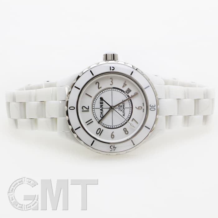 CHANEL ホワイトセラミック 時計 中古)CHANEL シャネル J12 ホワイトセラミック 42mm H2981（商品ID