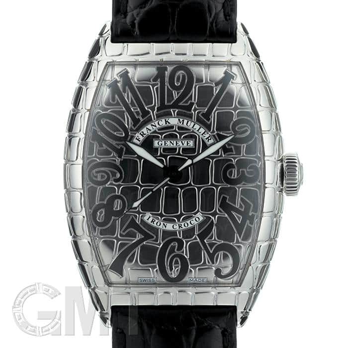 【FRANCK MULLER】フランクミュラー トノーカーベックス アイアンクロコ 8880SC ステンレススチール×クロコダイル 黒 自動巻き アナログ表示 メンズ 黒文字盤 腕時計