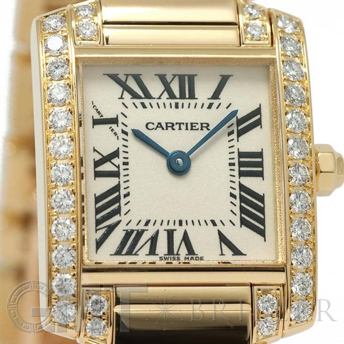 CARTIER カルティエ タンクフランセーズ SM WE1001RC サイドダイヤ ブレスハーフダイヤ【中古】 Cartier（カルティエ） タンクフランセーズ SM サイドダイヤ ブレス
