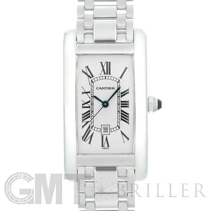 中古)CARTIER カルティエ タンク アメリカンMM W26036L1 ホワイト
