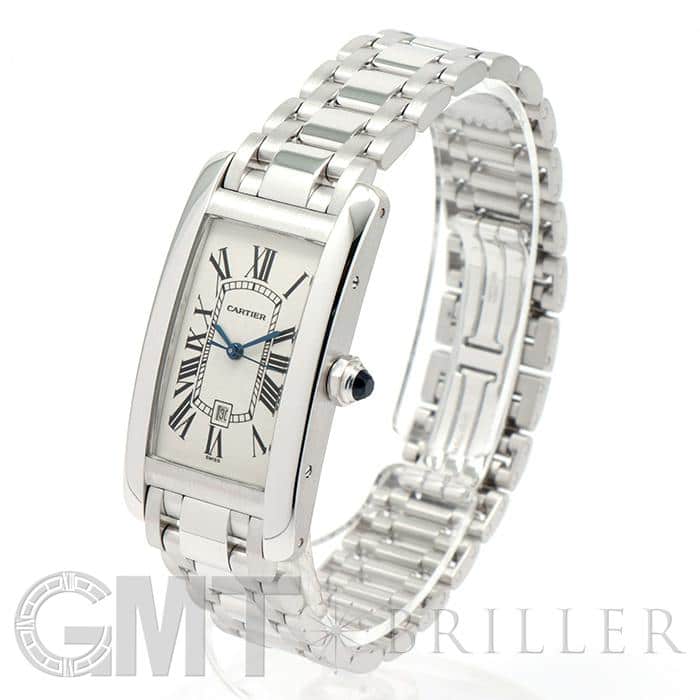 中古)CARTIER カルティエ タンク アメリカンMM W26036L1 ホワイト