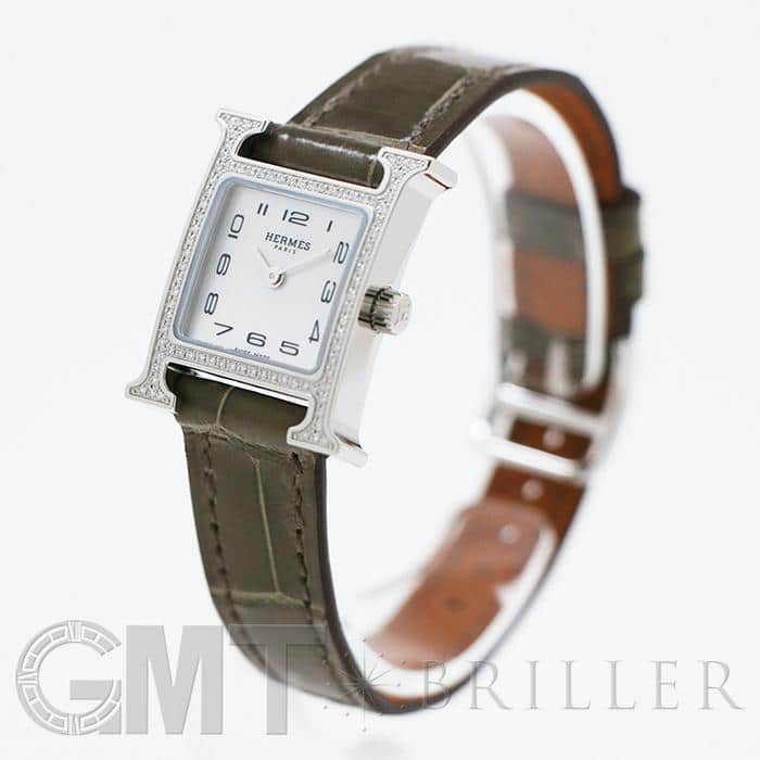 新品)HERMES エルメス Hウォッチ W053019WW00 グレーエレファント