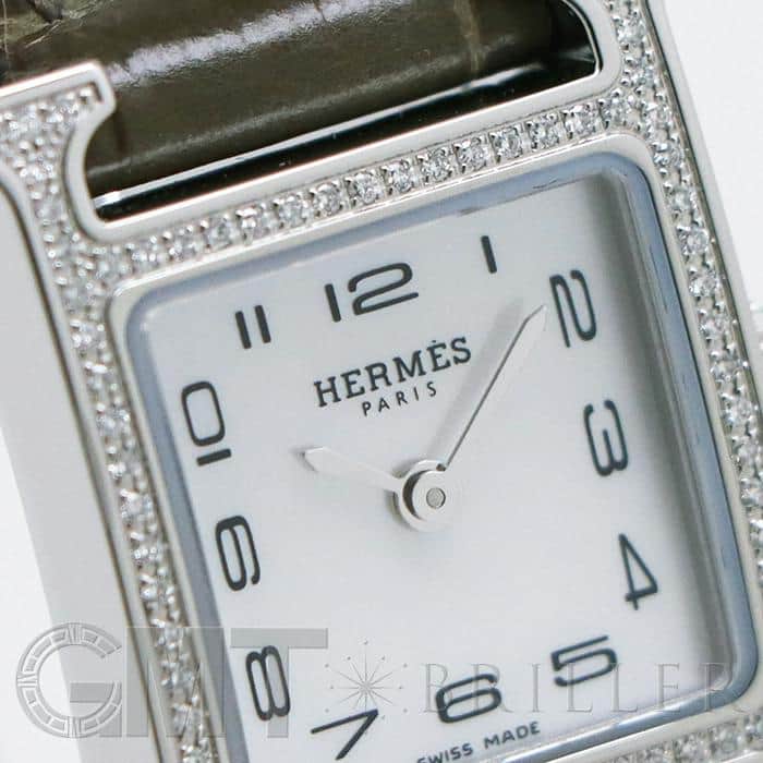 新品)HERMES エルメス Hウォッチ W053019WW00 グレーエレファント