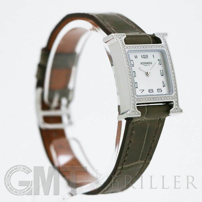 新品)HERMES エルメス Hウォッチ W053019WW00 グレーエレファント