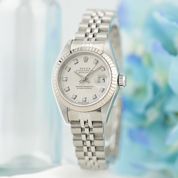 ロレックス デイトジャスト 79174 シルバー バー Y番 レディース 中古 腕時計 79174 シルバー ROLEX（ロレックス）デイトジャスト 中古 | 東京・大阪