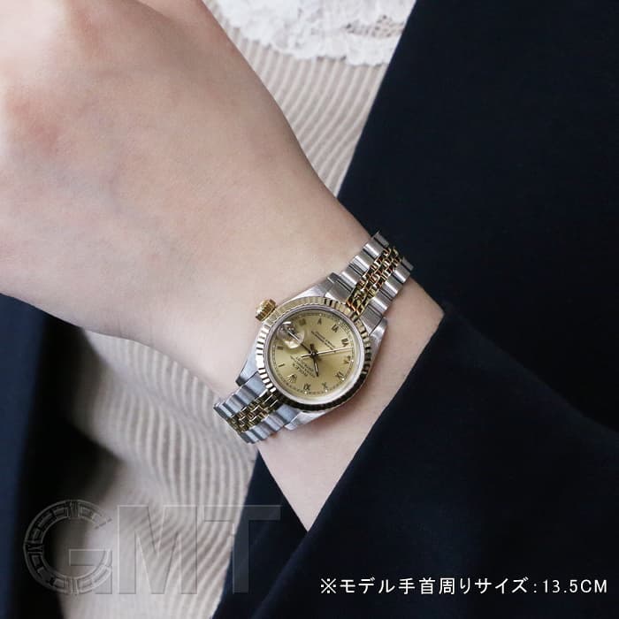 中古)ROLEX ロレックス デイトジャスト 69173 シャンパン ローマ（商品