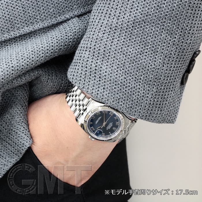 中古)ROLEX ロレックス デイトジャスト 116234 ブルー ローマ ランダム