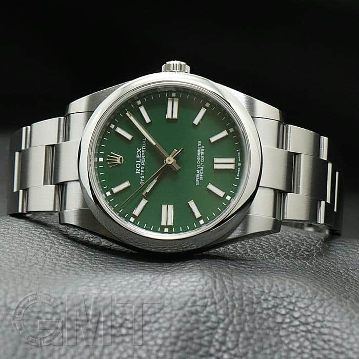 中古)ROLEX ロレックス オイスターパーペチュアル 41 124300 グリーン