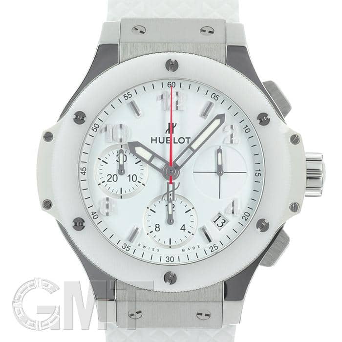 HUBLOT ウブロ ビッグバン アスペン 342.CH.230.RW オールホワイト 41mm クロノグラフ デイト 白 ホワイト セラミック ユニセックス メンズ レディース 自動巻き SE ビックバン【6ヶ月保証】【腕時計】【中古】 中古)HUBLOT ウブロ ビッグバン アスペン 41mm 342.SE.230.RW（商品ID