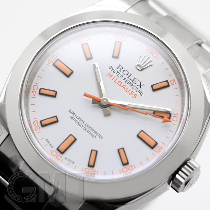 中古)ROLEX ロレックス ミルガウス 116400 ホワイト（商品ID