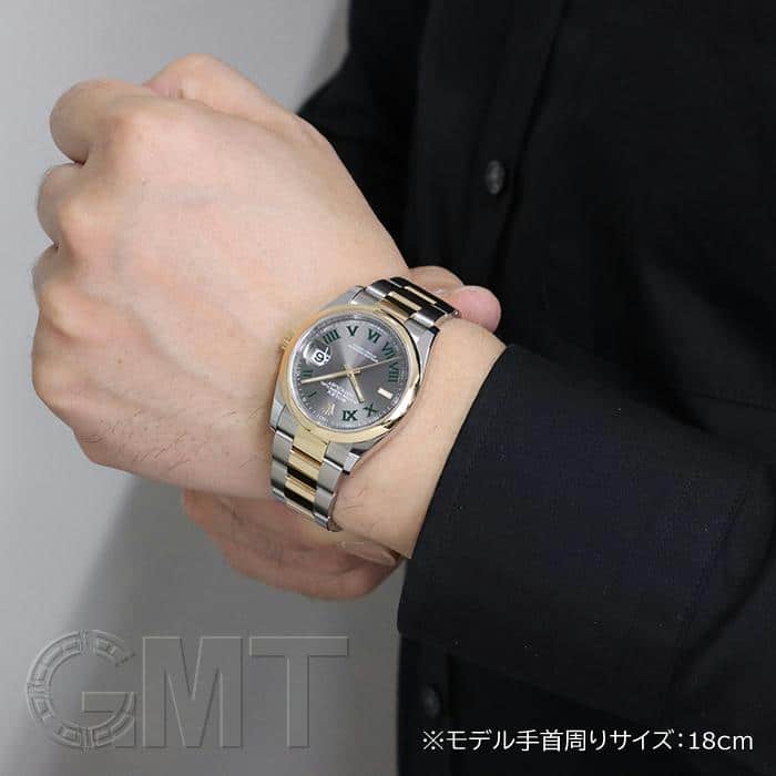 中古)ROLEX ロレックス デイトジャスト 36 126203 スレートローマ