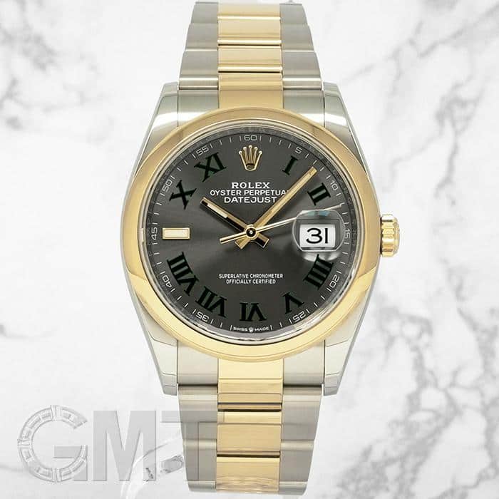 中古)ROLEX ロレックス デイトジャスト 36 126203 スレートローマ