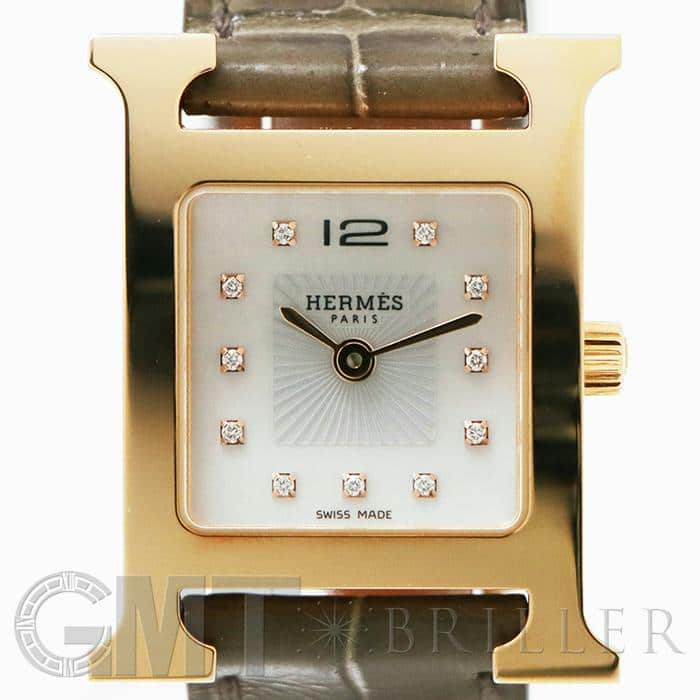 新品)HERMES エルメス Hウォッチ W053355WW00 ピンクゴールド