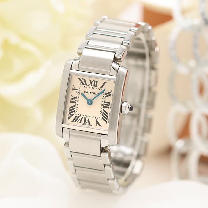 n*s様 【中古】カルティエ (CARTIER) タンクフランセーズ W5100 中古)CARTIER カルティエ タンク フランセーズ SM W51008Q3