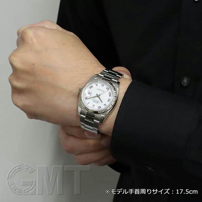 中古)ROLEX ロレックス デイトジャスト 36 116234 ホワイトローマ
