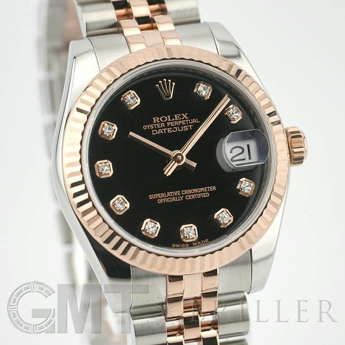 中古)ROLEX ロレックス デイトジャスト 178271G ブラック（商品ID