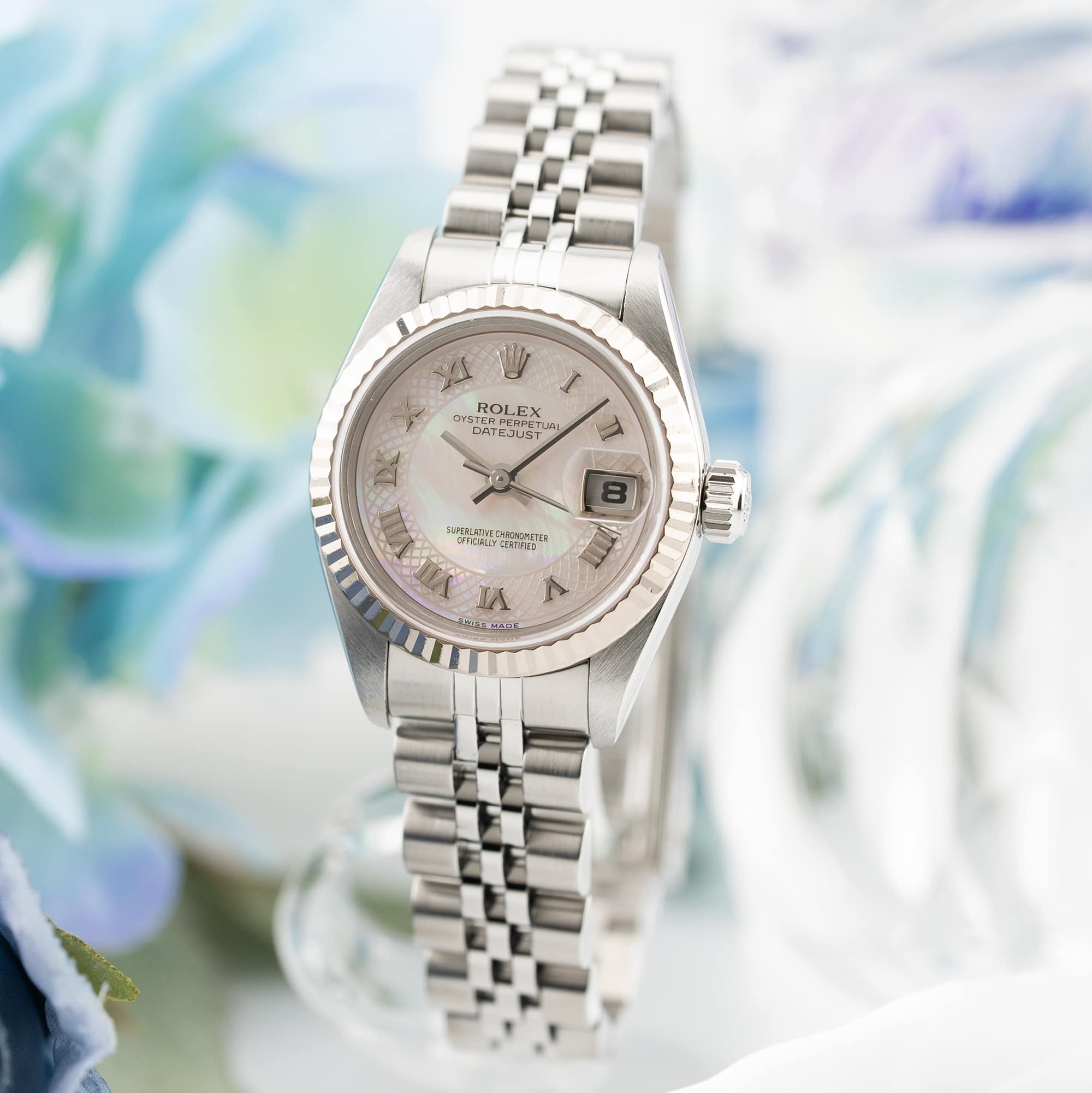 ロレックス デイトジャストレディース 79174ピンクY番 元箱保証書 ロレックス デイトジャストレディース 79174ピンクY番 元箱保証書