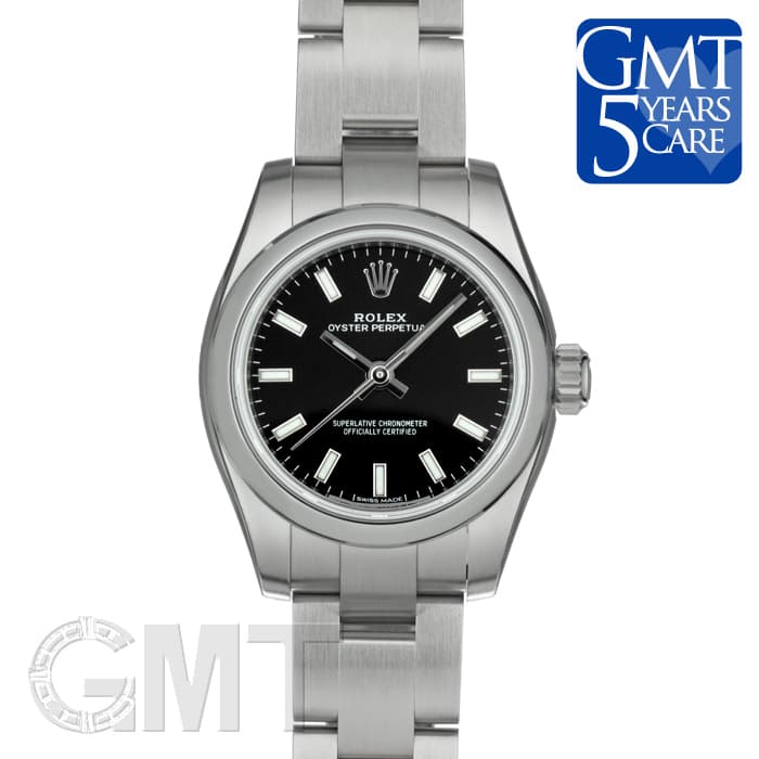 ロレックス オイスターパーペチュアル 176200 ブラック ホワイトバー ランダム番 レディース 中古 腕時計 中古)ROLEX ロレックス オイスターパーペチュアル 176200 ブラック 369
