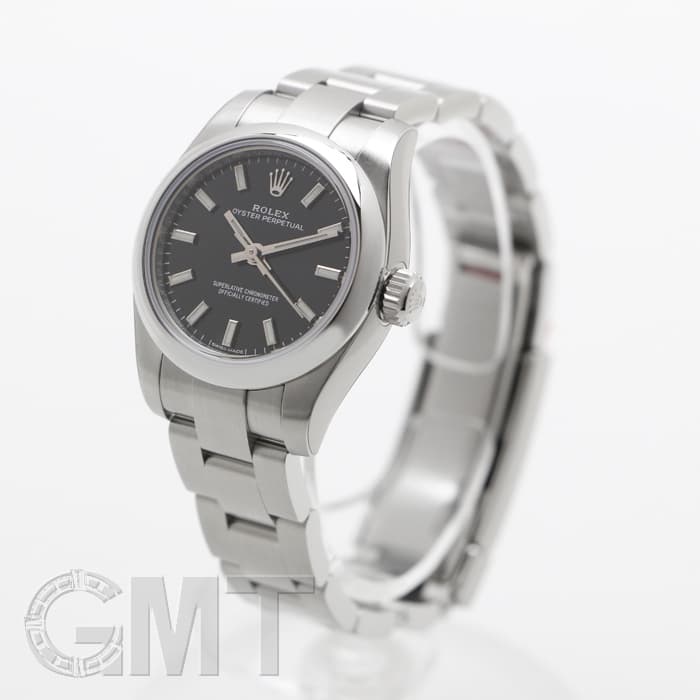 ロレックス ROLEX オイスター パーペチュアル 腕時計 時計 ステンレススチール レディース ブラック系 176200 【中古】 中古)ROLEX ロレックス オイスターパーペチュアル 176200 ブラック 369