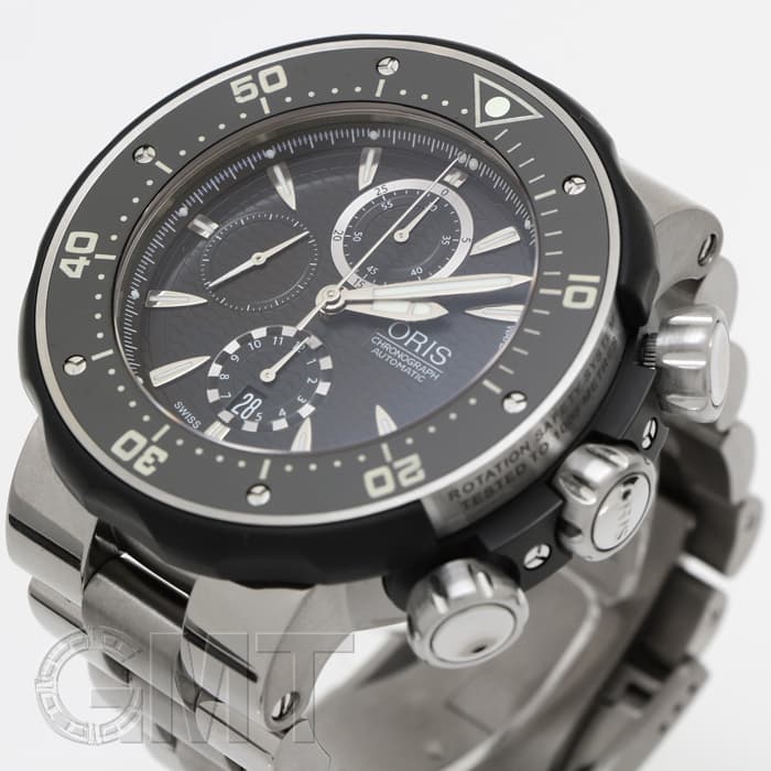 中古)ORIS オリス プロダイバー クロノグラフ 01 674 7630 7154