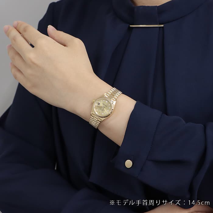 ROLEX ロレックス ウォッチ デイトジャスト 時計 79178G 腕時計
 イエローゴールド シャンパンゴールド文字盤 自動巻き レディース【中古】 ROLEX（ロレックス） デイトジャスト 79178G A番 時計 レディース