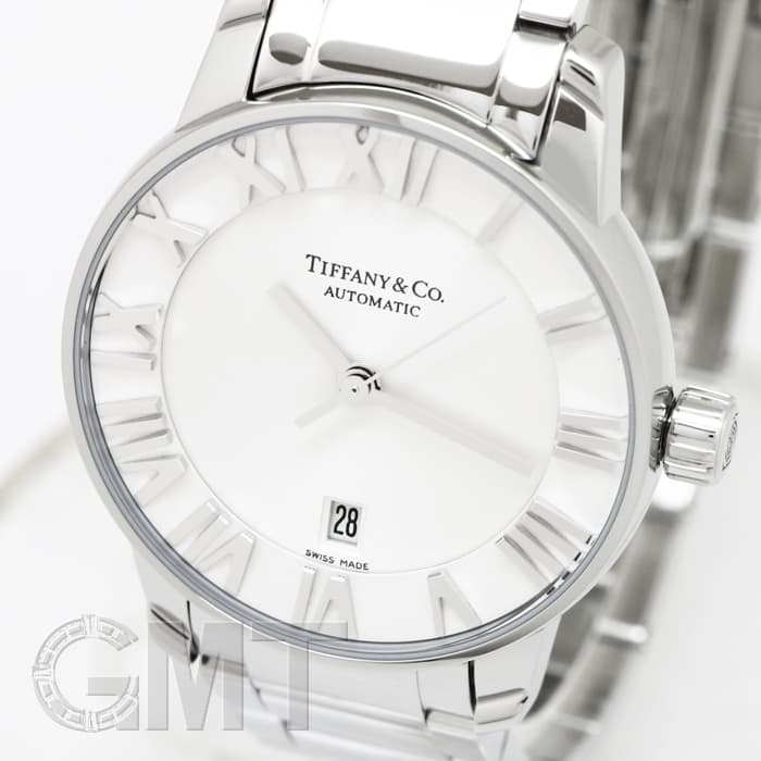 電池交換済 TIFFANY&amp;Co. ティファニー アトラス ドーム Z1830.11.10A21A00A デイト 50m防水 白 ホワイト SS ステンレス レディース クォーツ 【6ヶ月保証】【腕時計】【中古】 新品)TIFFANY & Co. ティファニー アトラス ドーム Z1830.11.15A21A00A