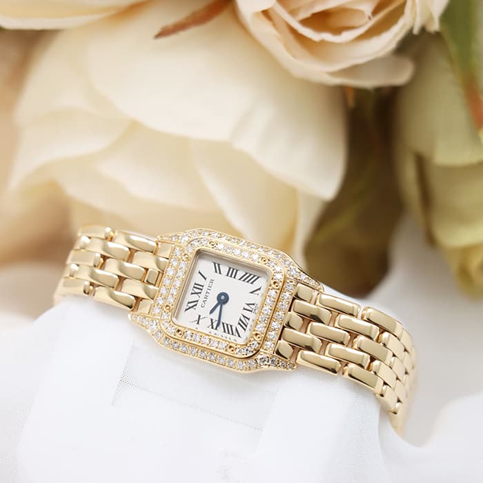 CARTIER カルティエ ミニパンテール WF318131 2重ダイヤベゼル【磨き済/電池交換済】K18RG ローズゴールド xナイロン  レディース /39713【中古】【腕時計】 楽天市場】CARTIER カルティエ ミニパンテール WF318131 2重ダイヤ