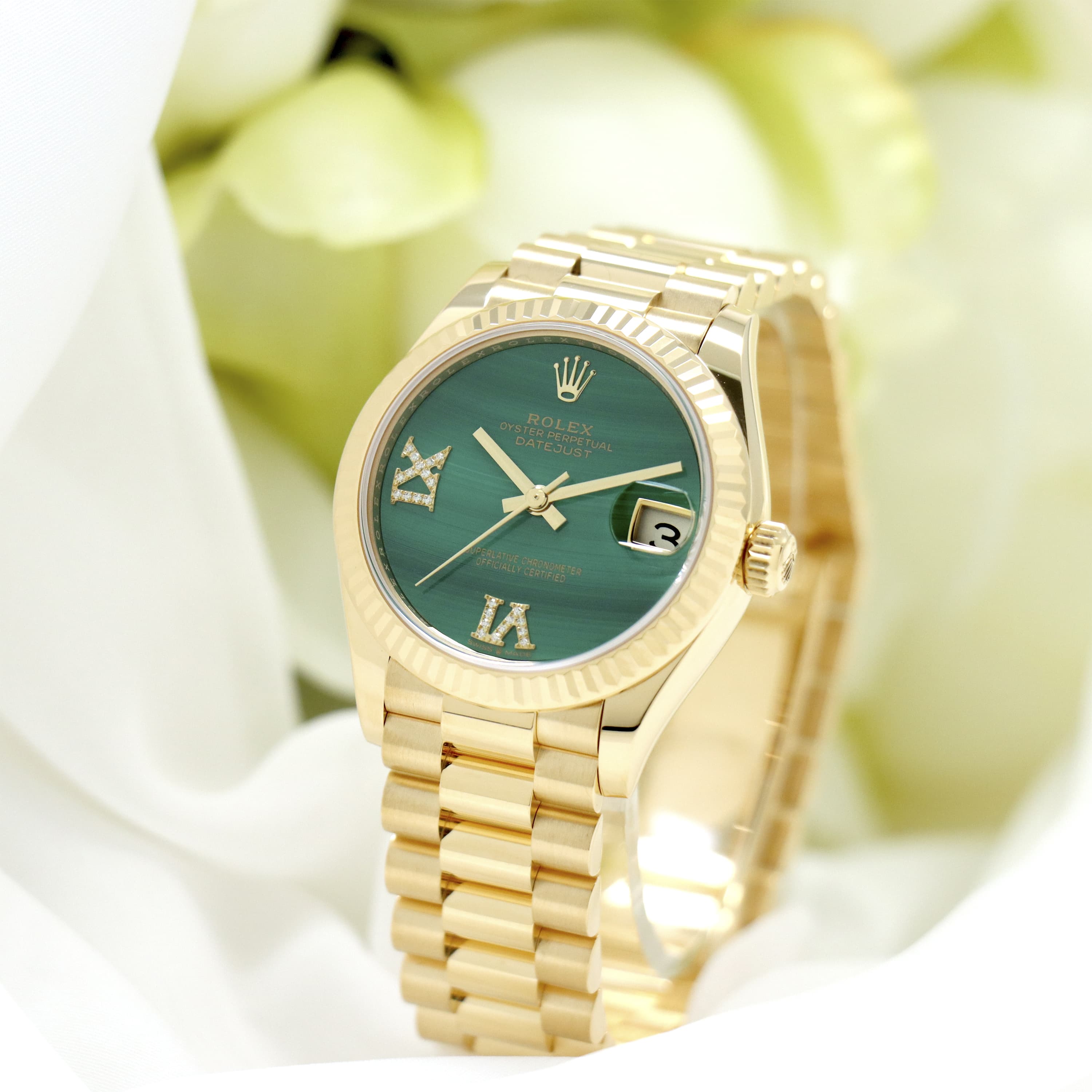 中古)ROLEX ロレックス デイトジャスト 278278 マラカイト