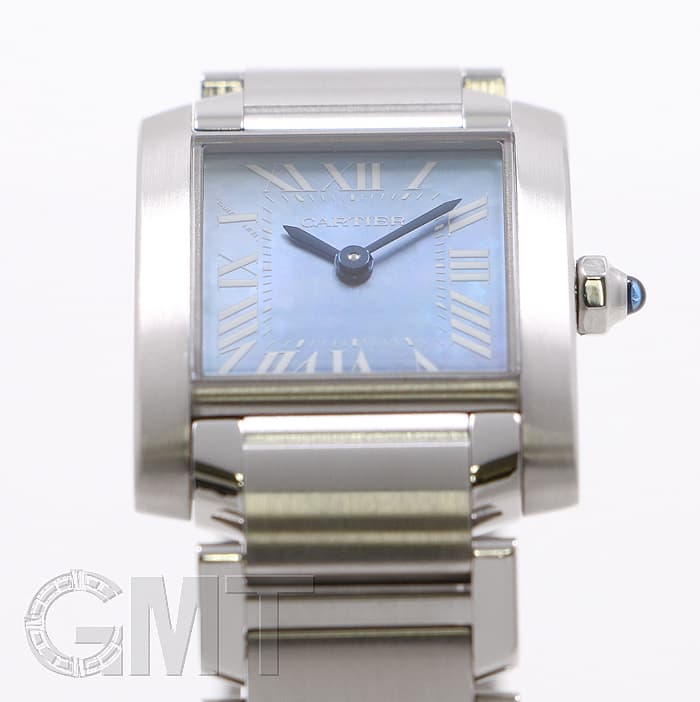 中古)CARTIER カルティエ タンク フランセーズ SM ブルーMOP W51034Q3