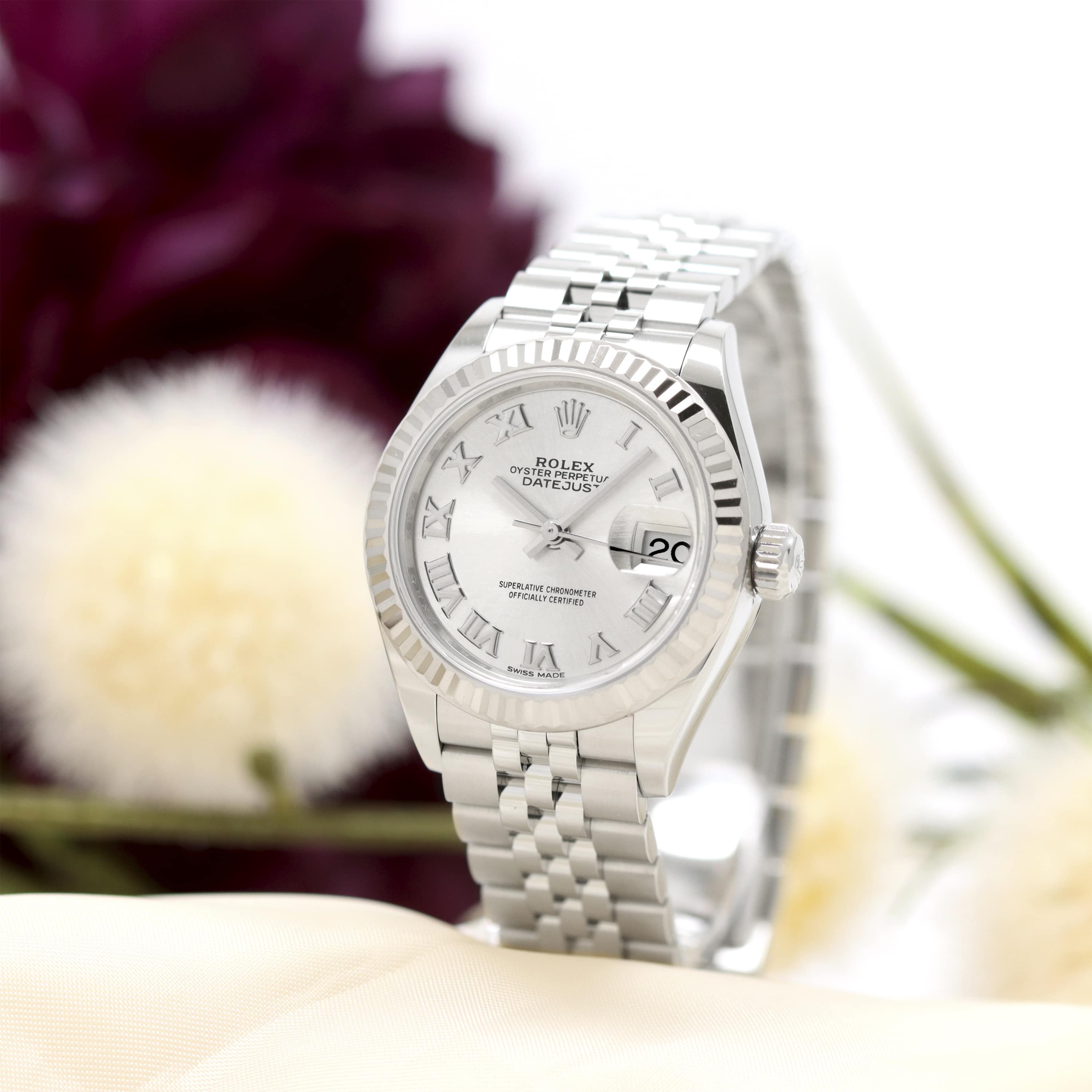 中古)ROLEX ロレックス デイトジャスト 28 279174 シルバーローマ